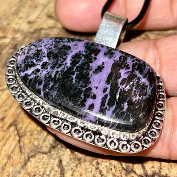 Charoite “Transformation Stone” 1 1/2”x2” Pendant - Picture 6 of 14